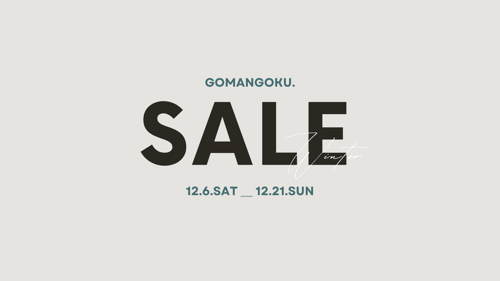 WINTER SALE