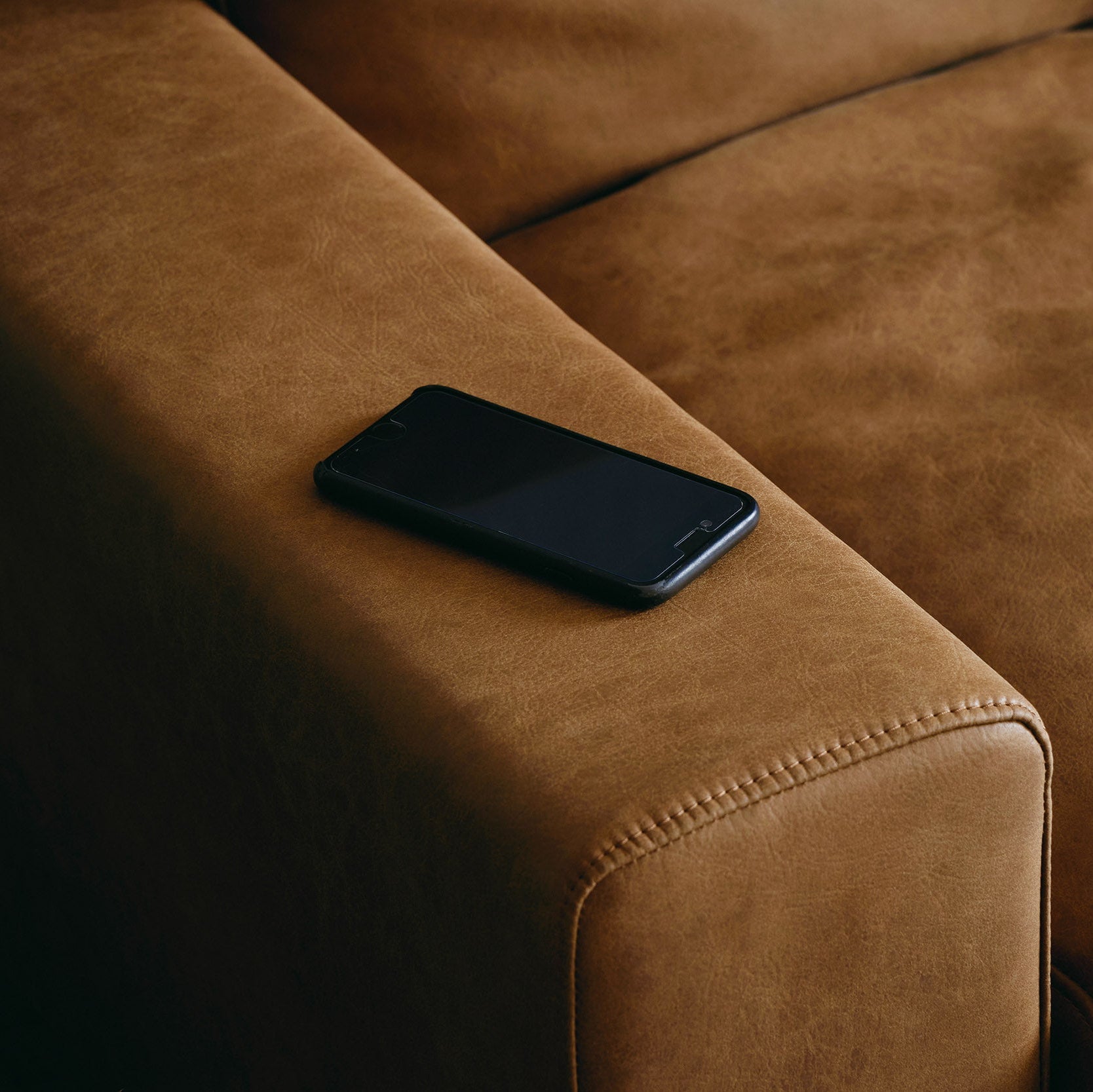 ヴィンテージ カウチソファ レザーテックス ブラウン