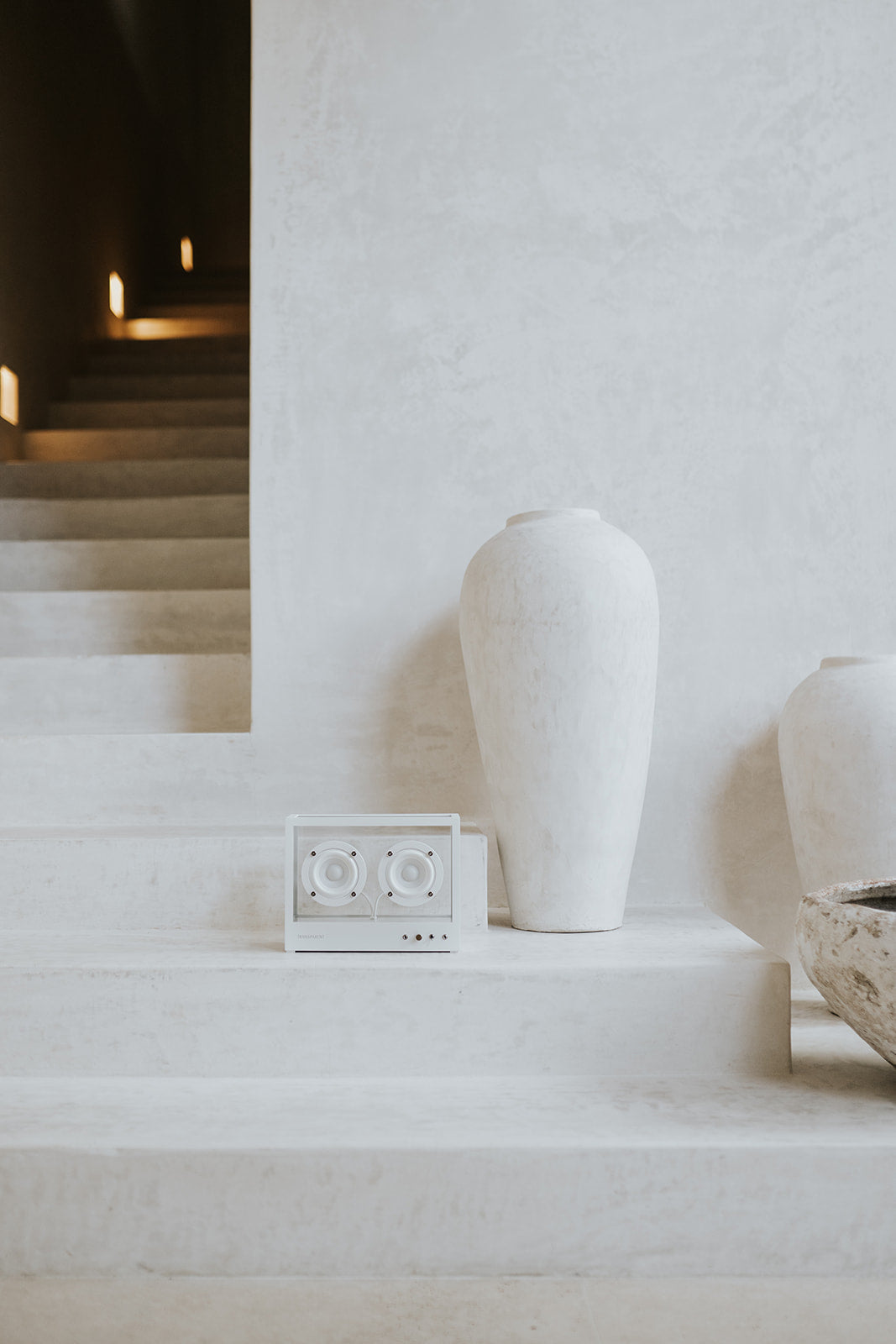 SMALL TRANSPARENT SPEAKER WHITE