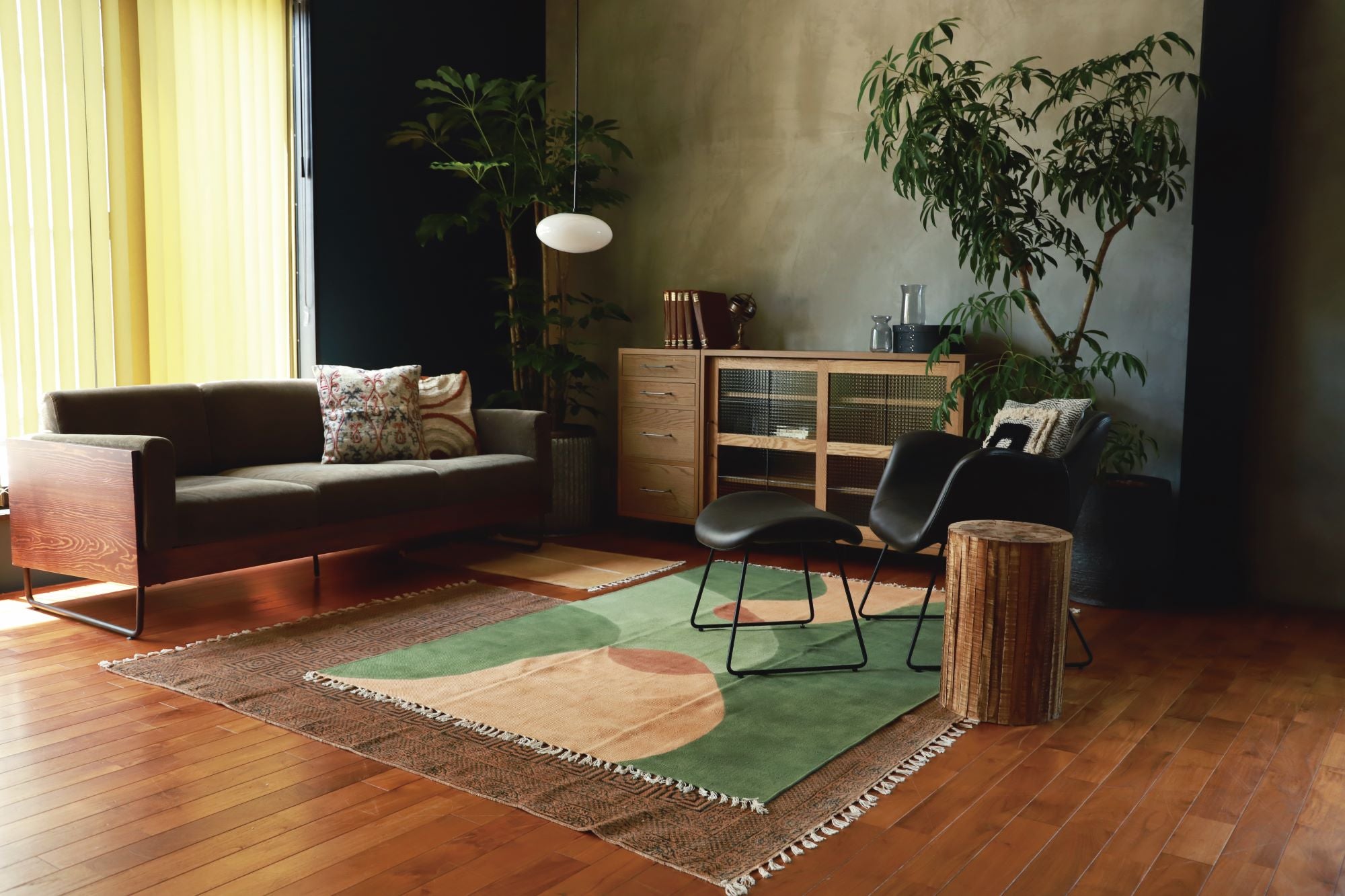 MANERE cotton rug moonlit night