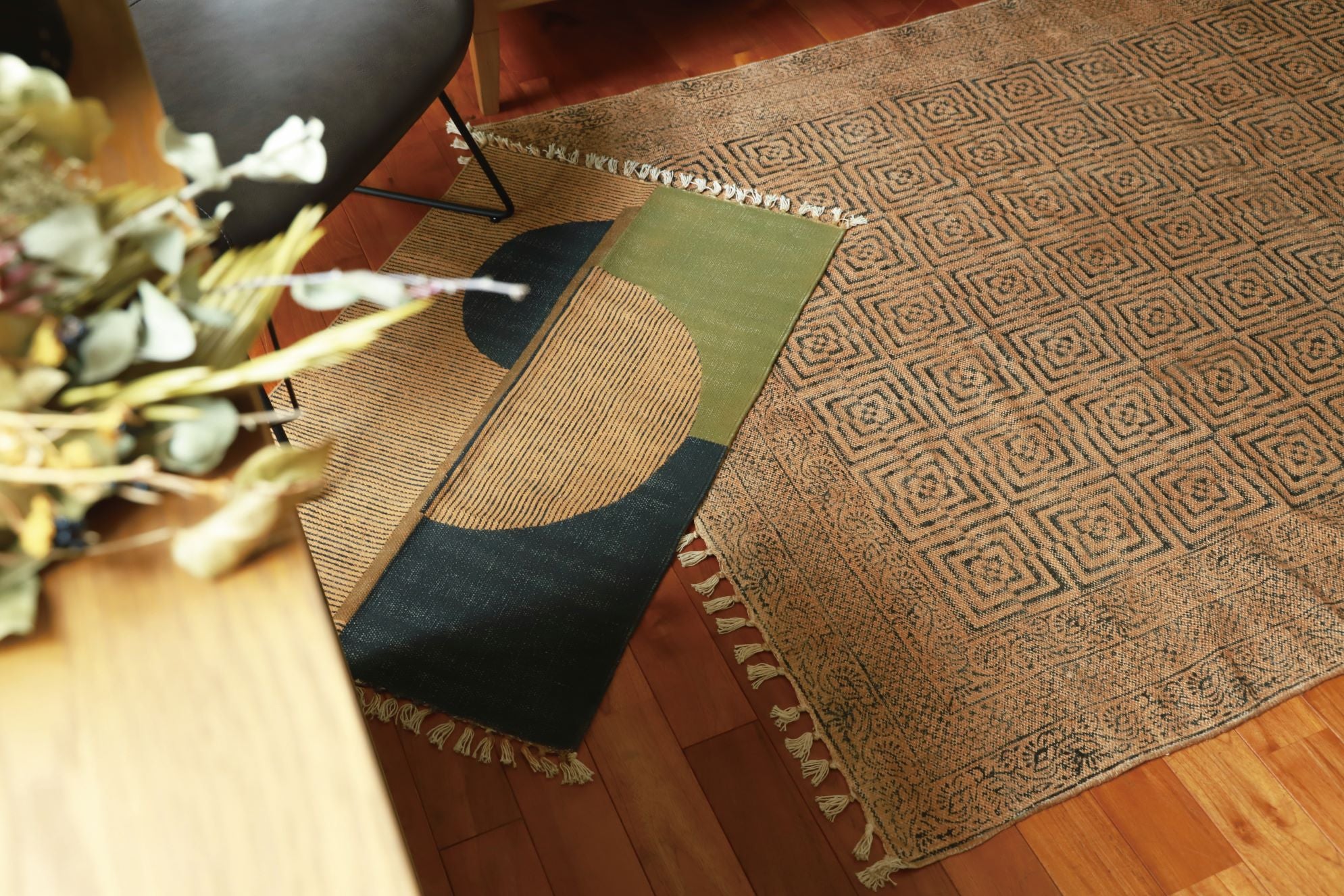 MANERE cotton rug moonlit night