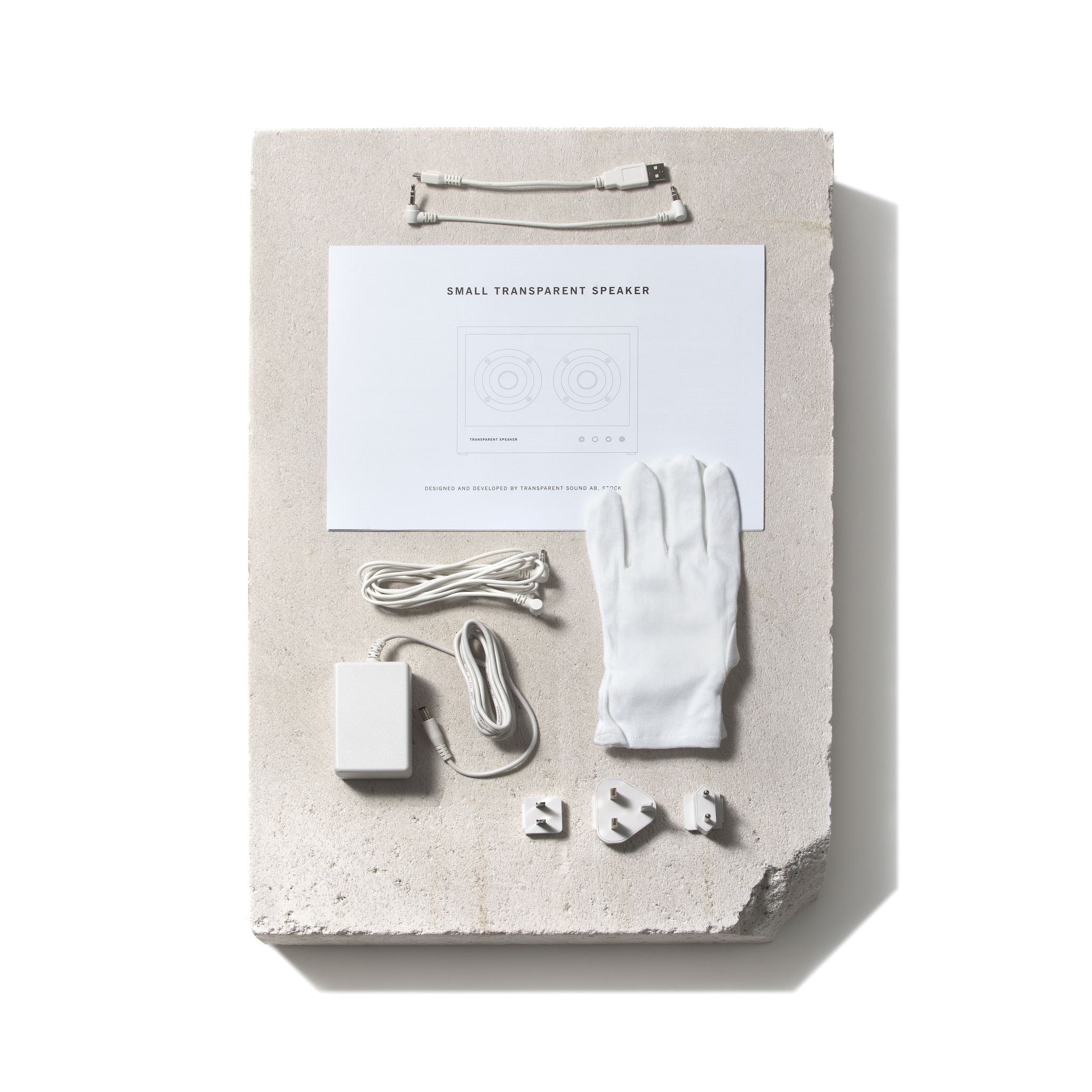 SMALL TRANSPARENT SPEAKER WHITE