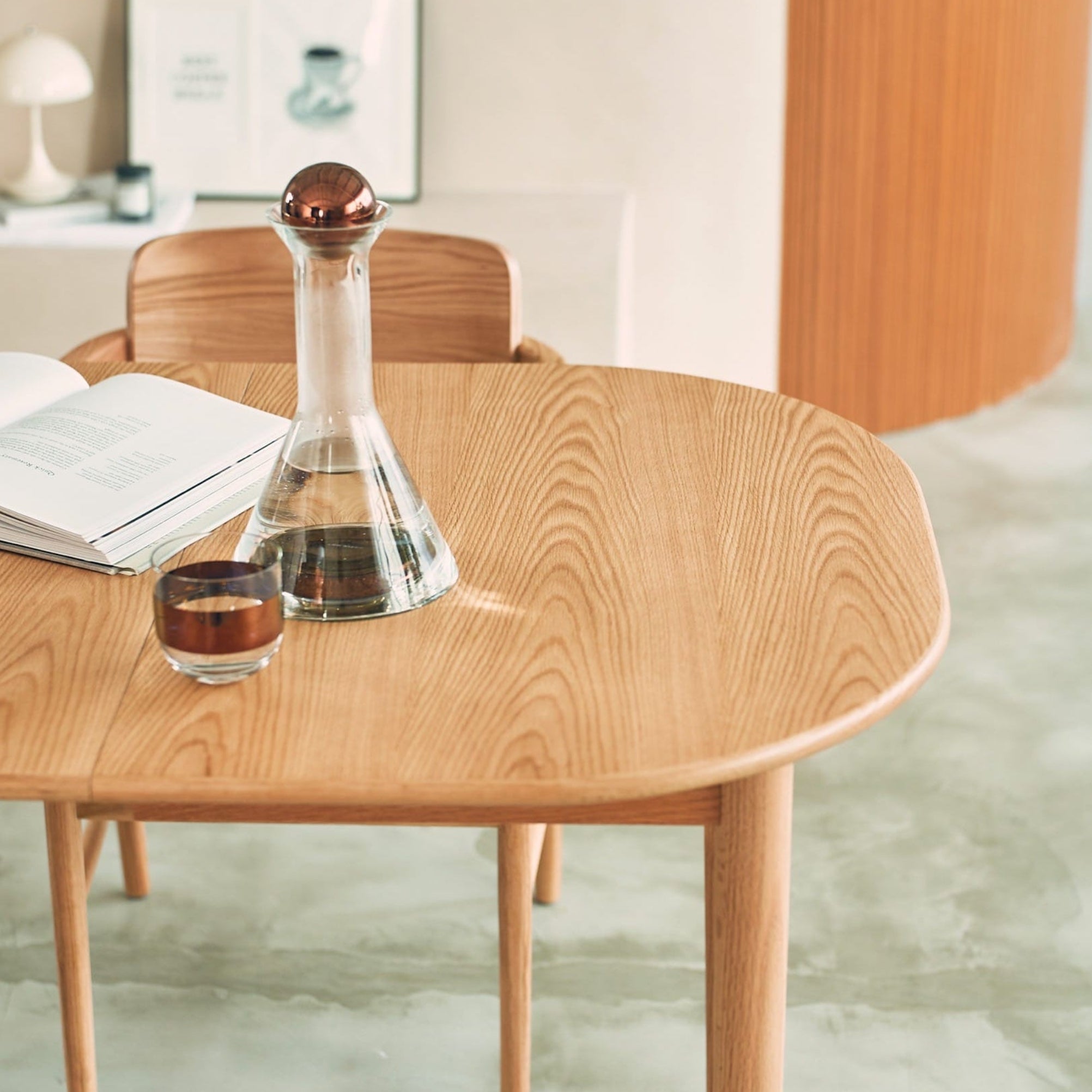 ダイニング 伸長式 エクステンションテーブル オーク