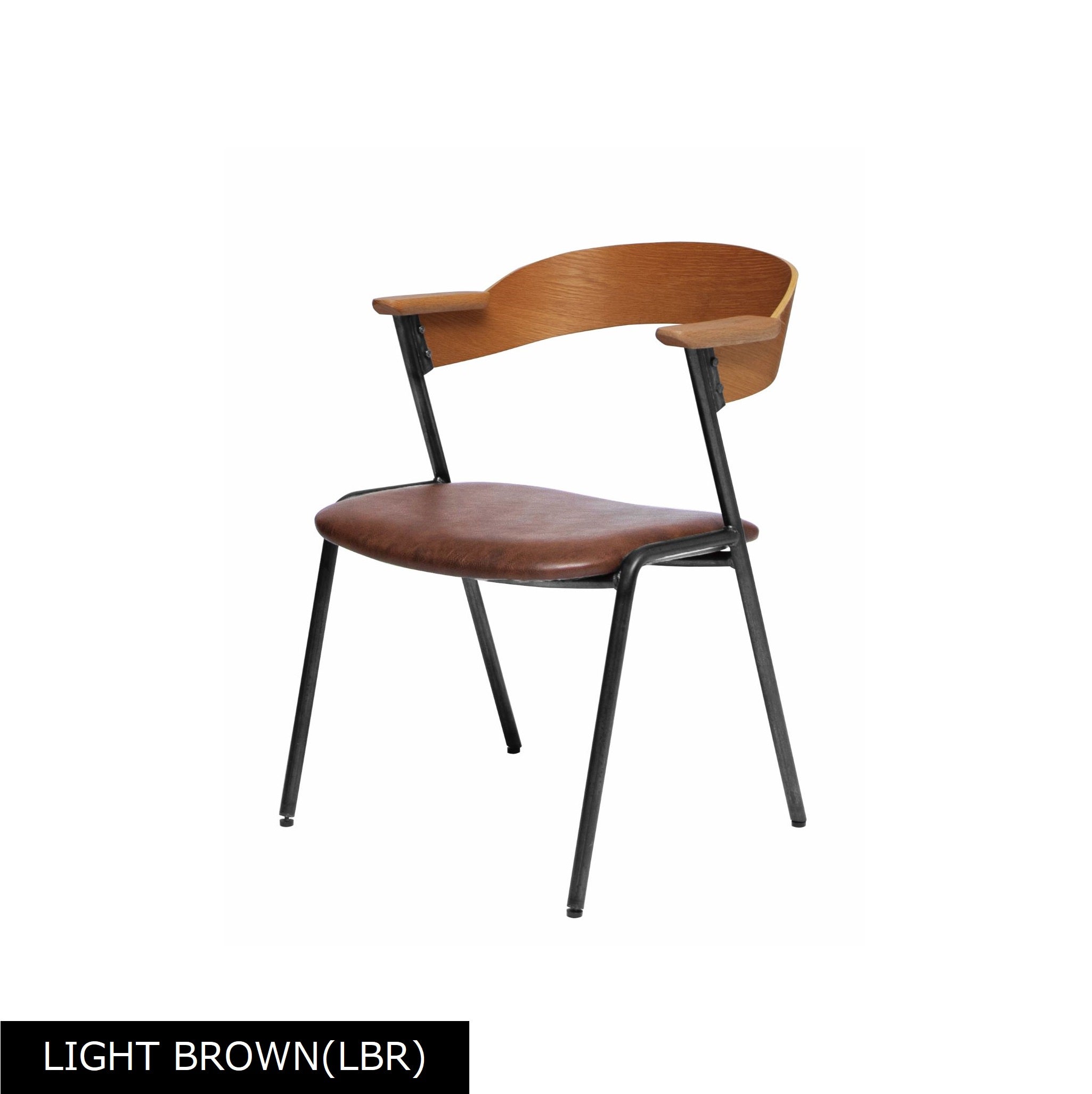 danis short arm chair BR/PU