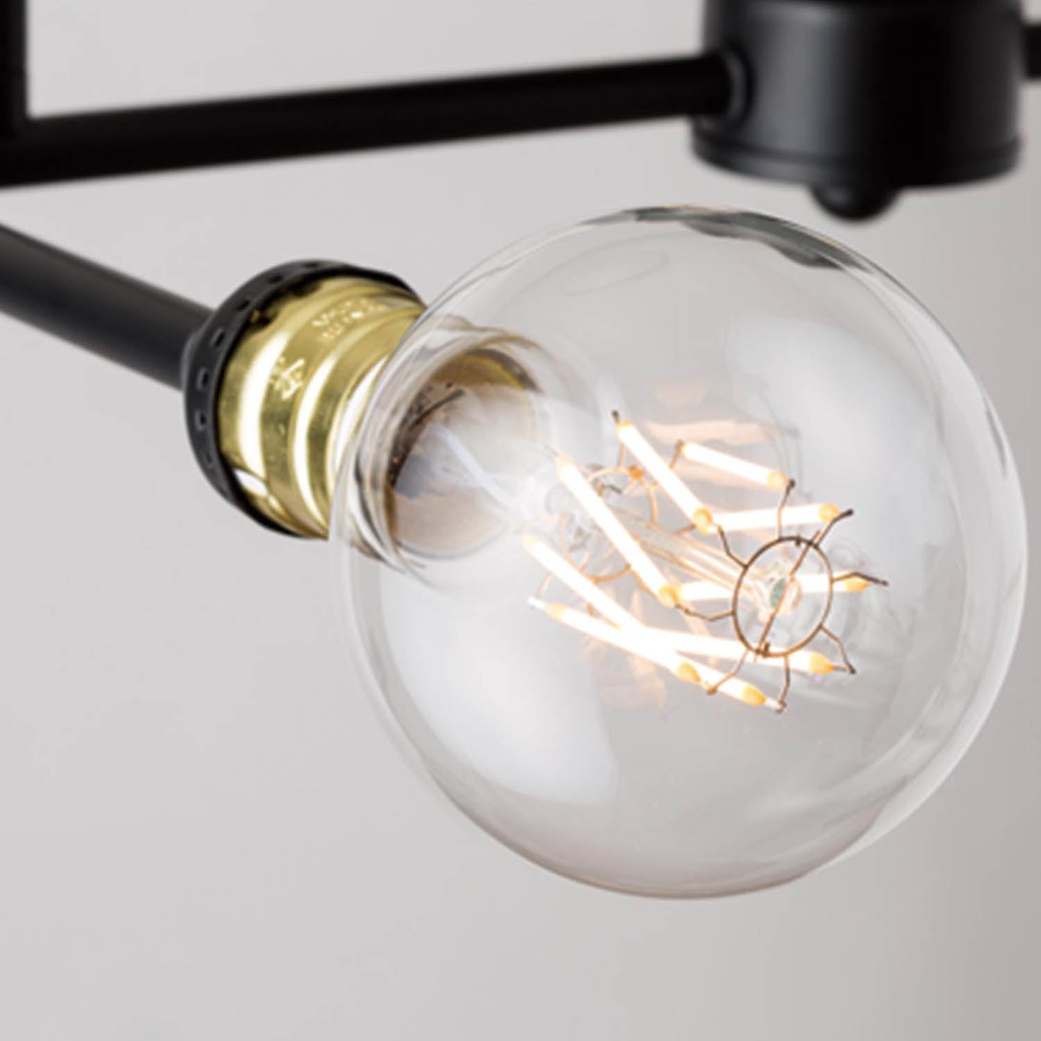 インダストリアル シーリングライト 4灯 ブラック