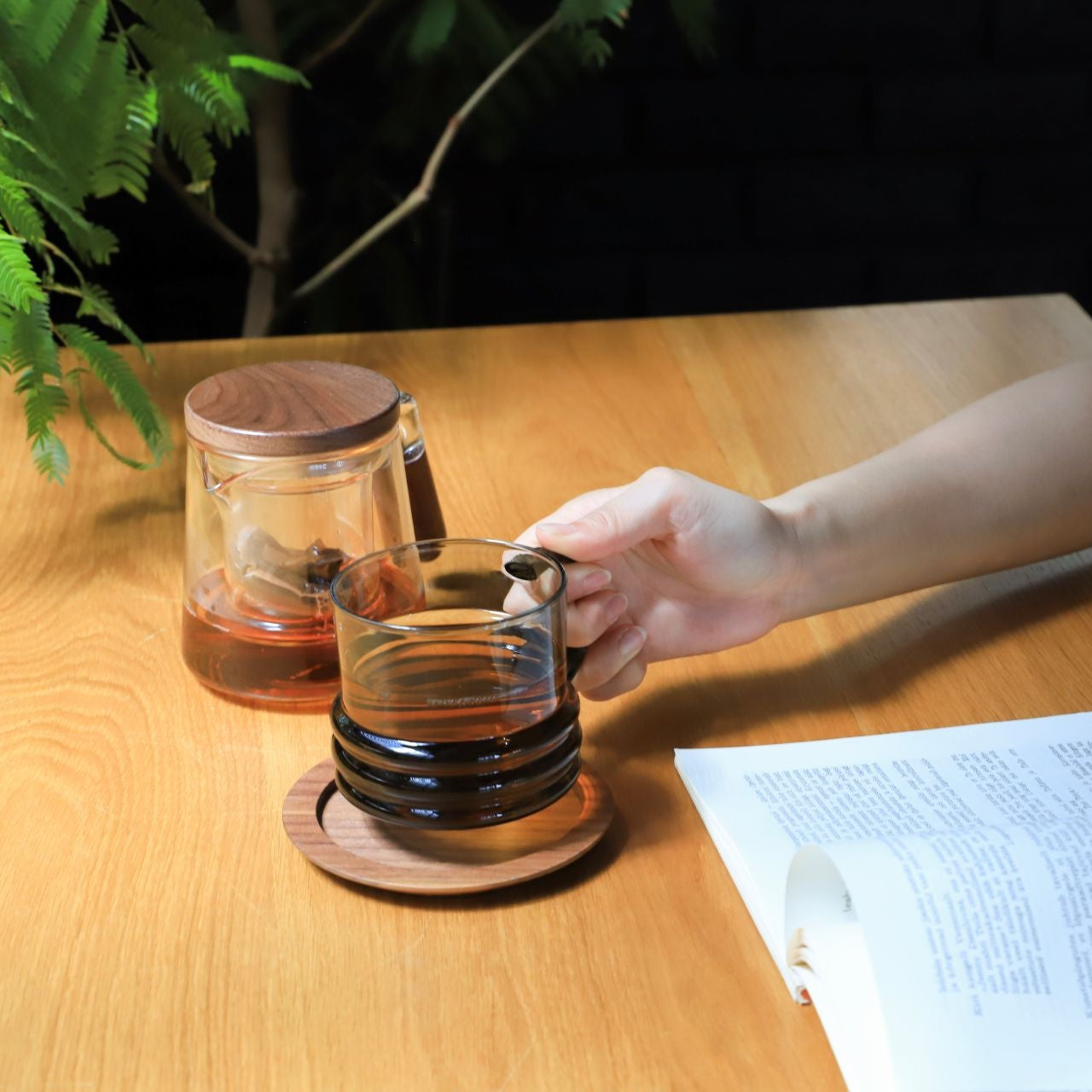 noon coaster walnut