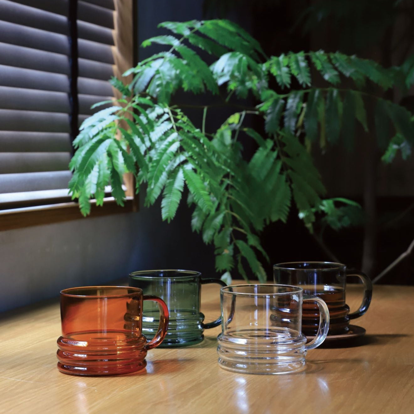noon clear handle cup
