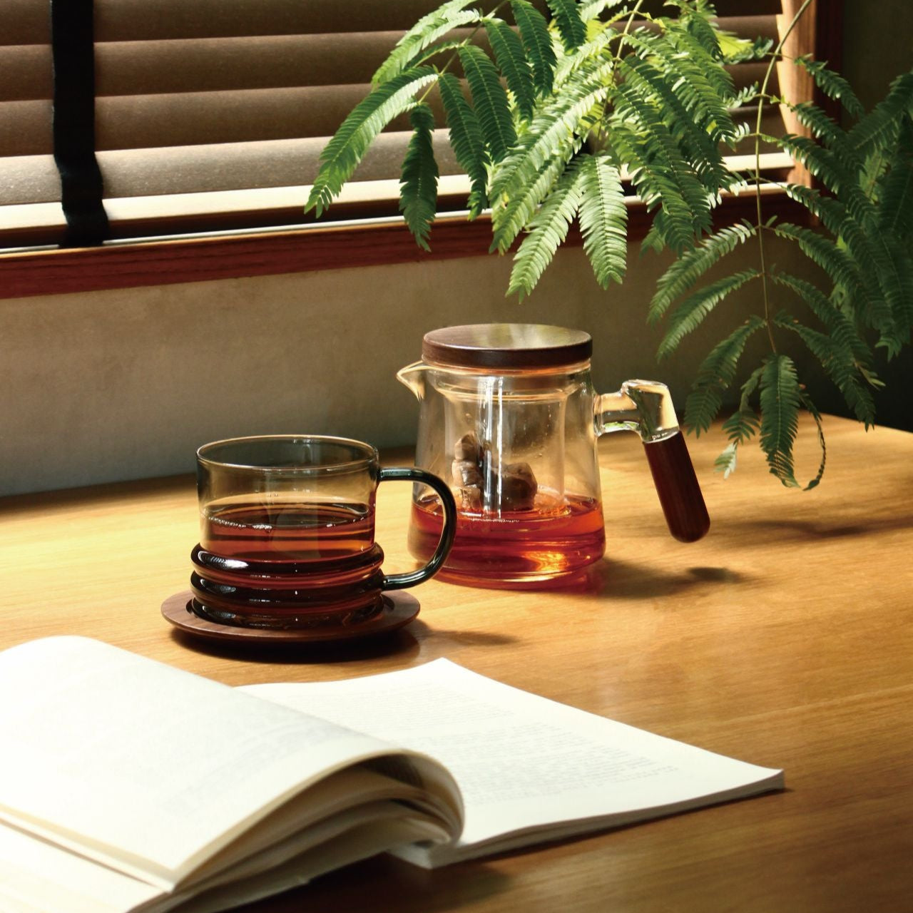 noon clear handle cup