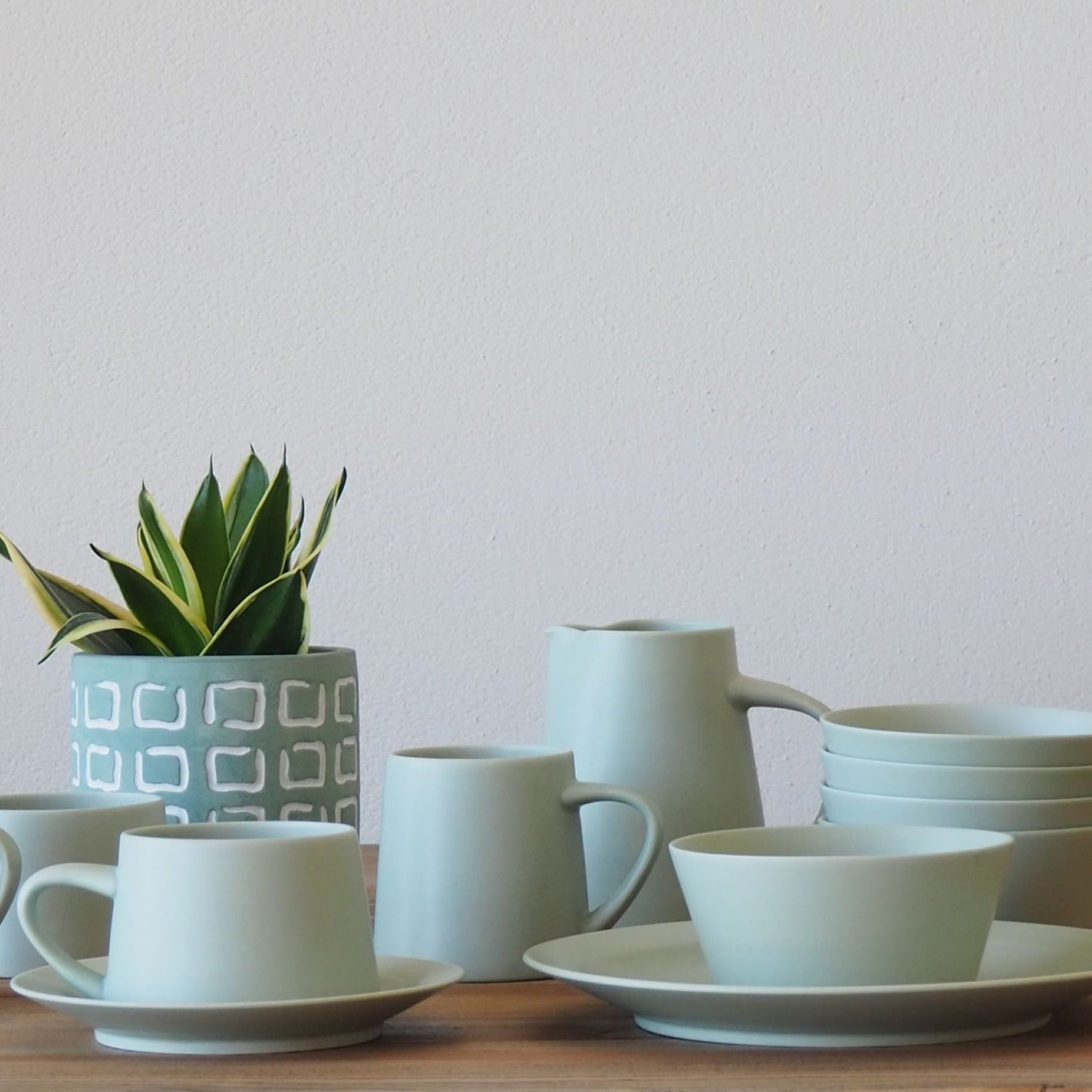 KANEAKI SAKAI POTTERY flat mug&jug