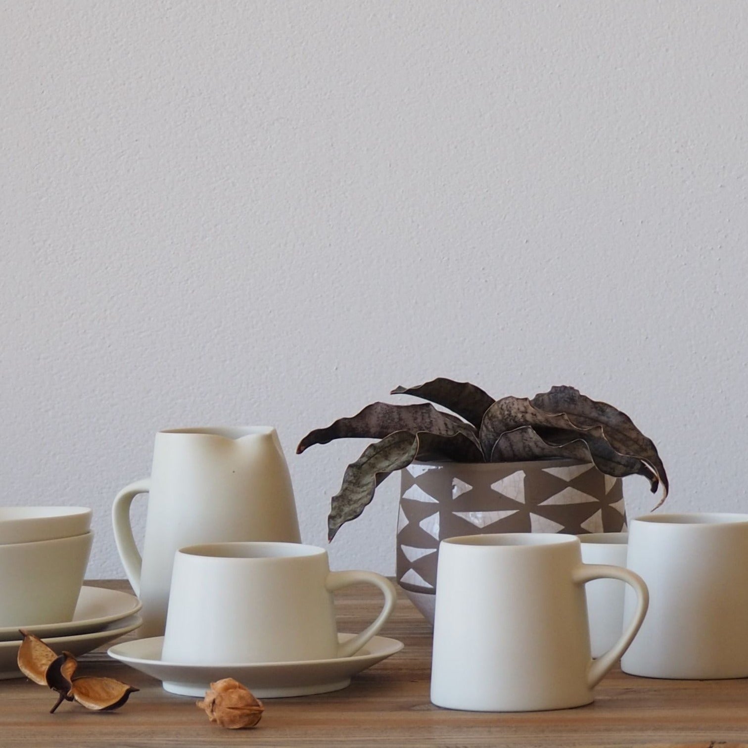 KANEAKI SAKAI POTTERY flat mug&jug