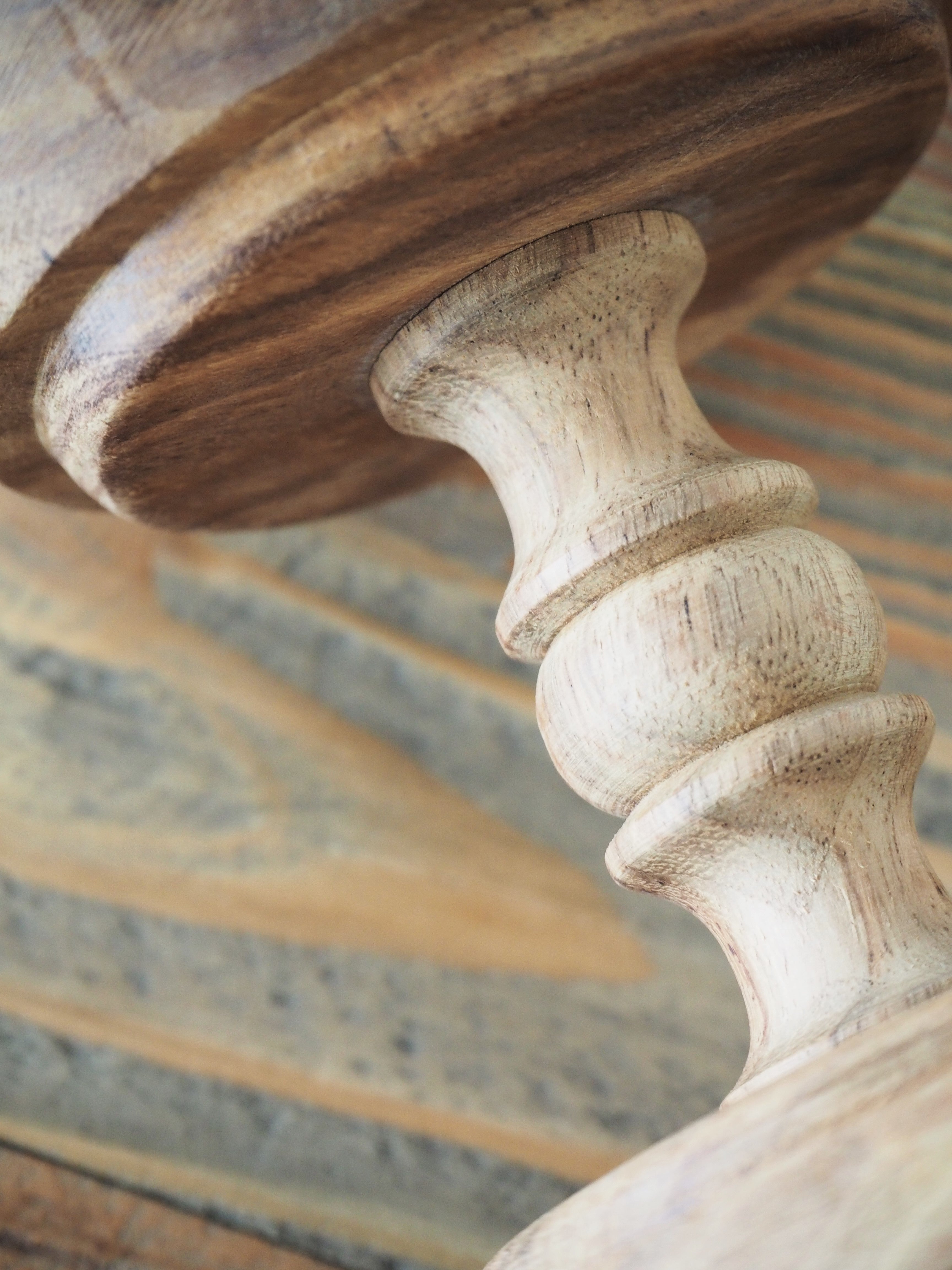 WOOD CANDLE STAND COMPOTE