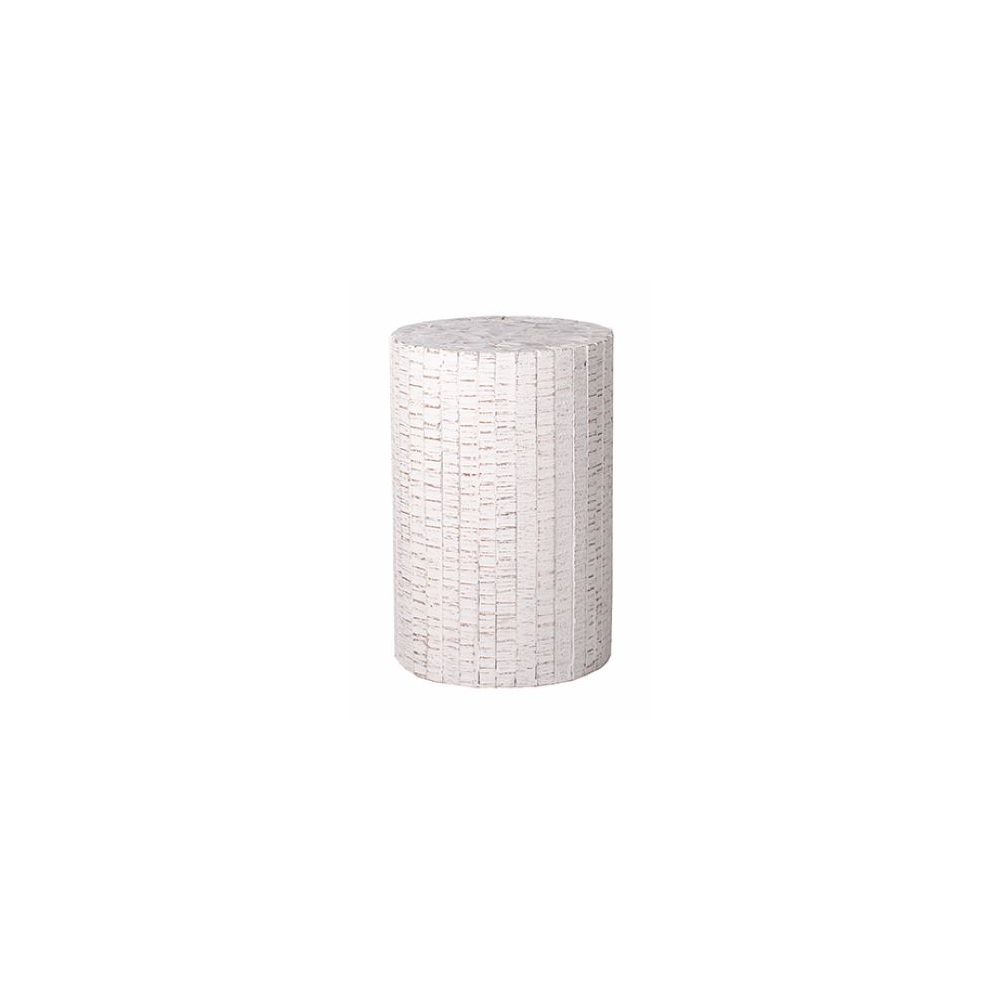Collected-wood round stool