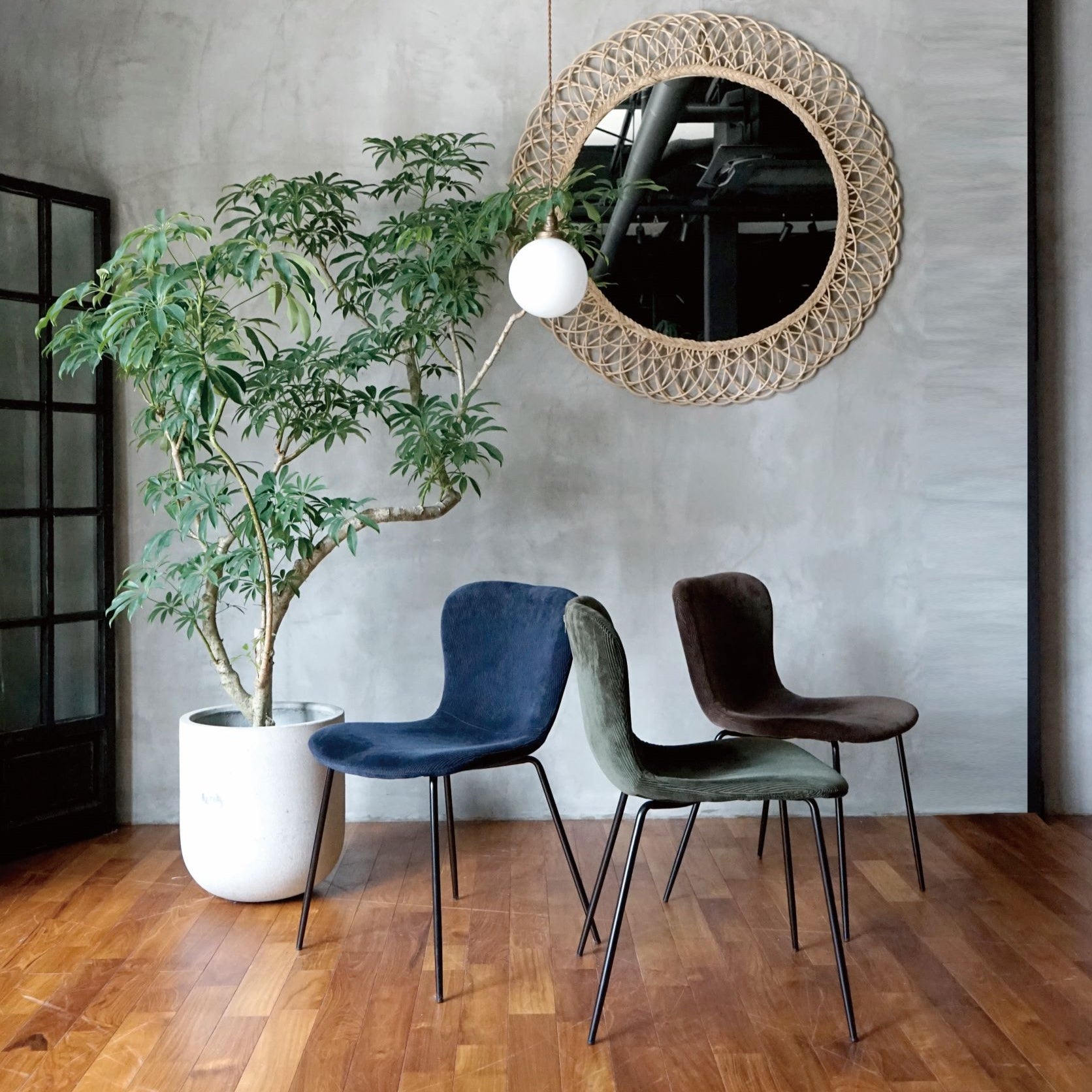 zip design chair corduroy