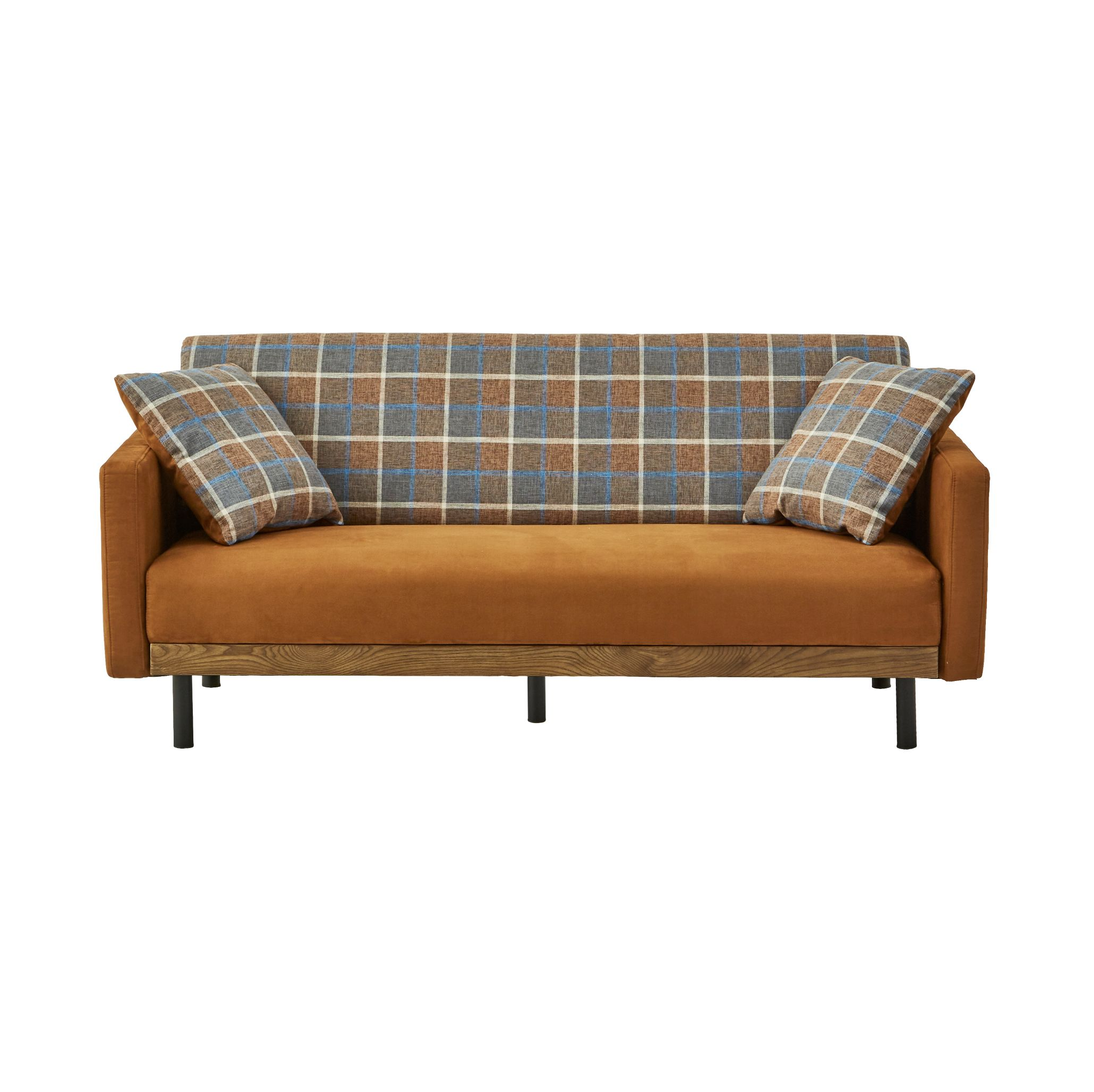 ヴィンテージ ソファ ２人掛け キャメル