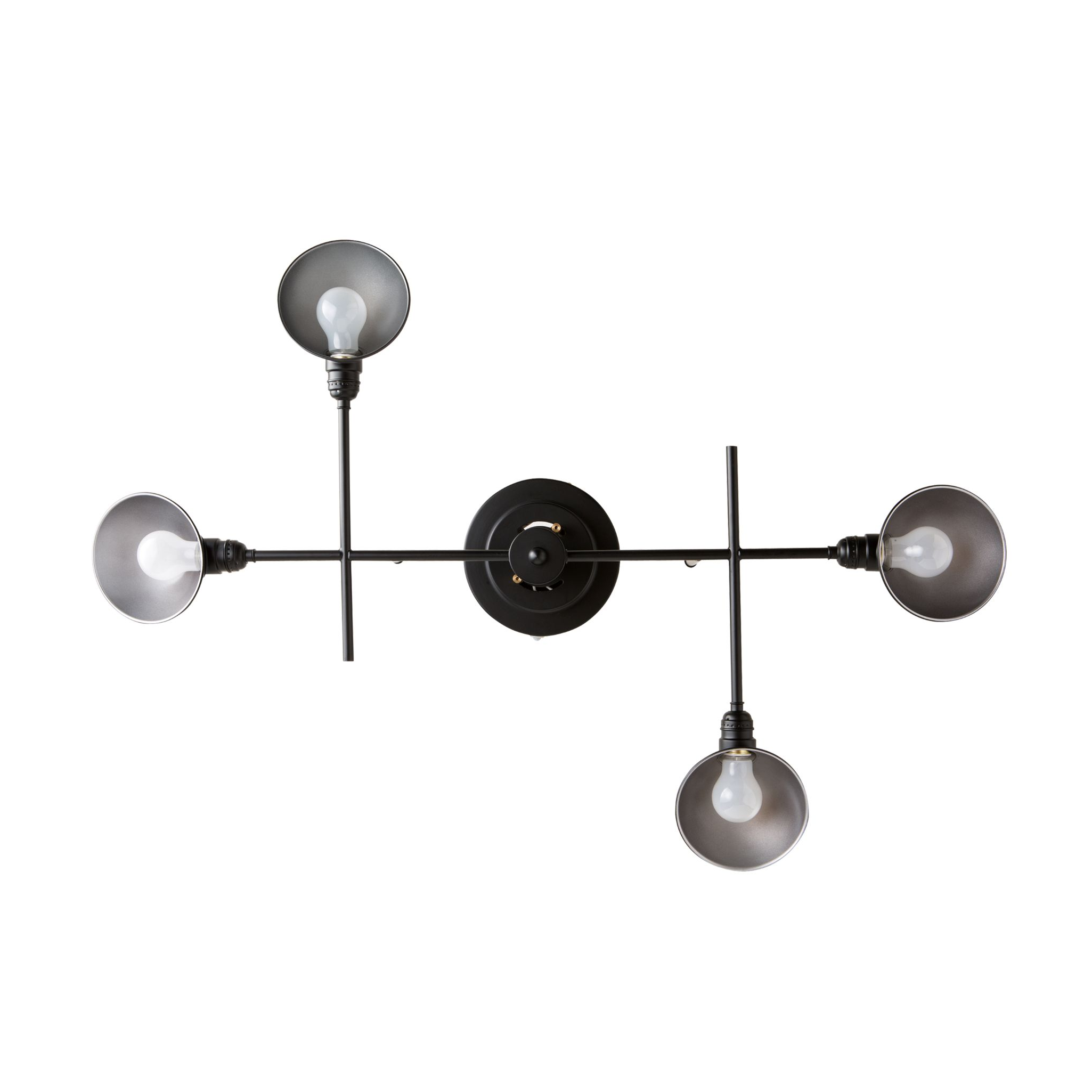 インダストリアル シーリングライト 4灯 ブラック