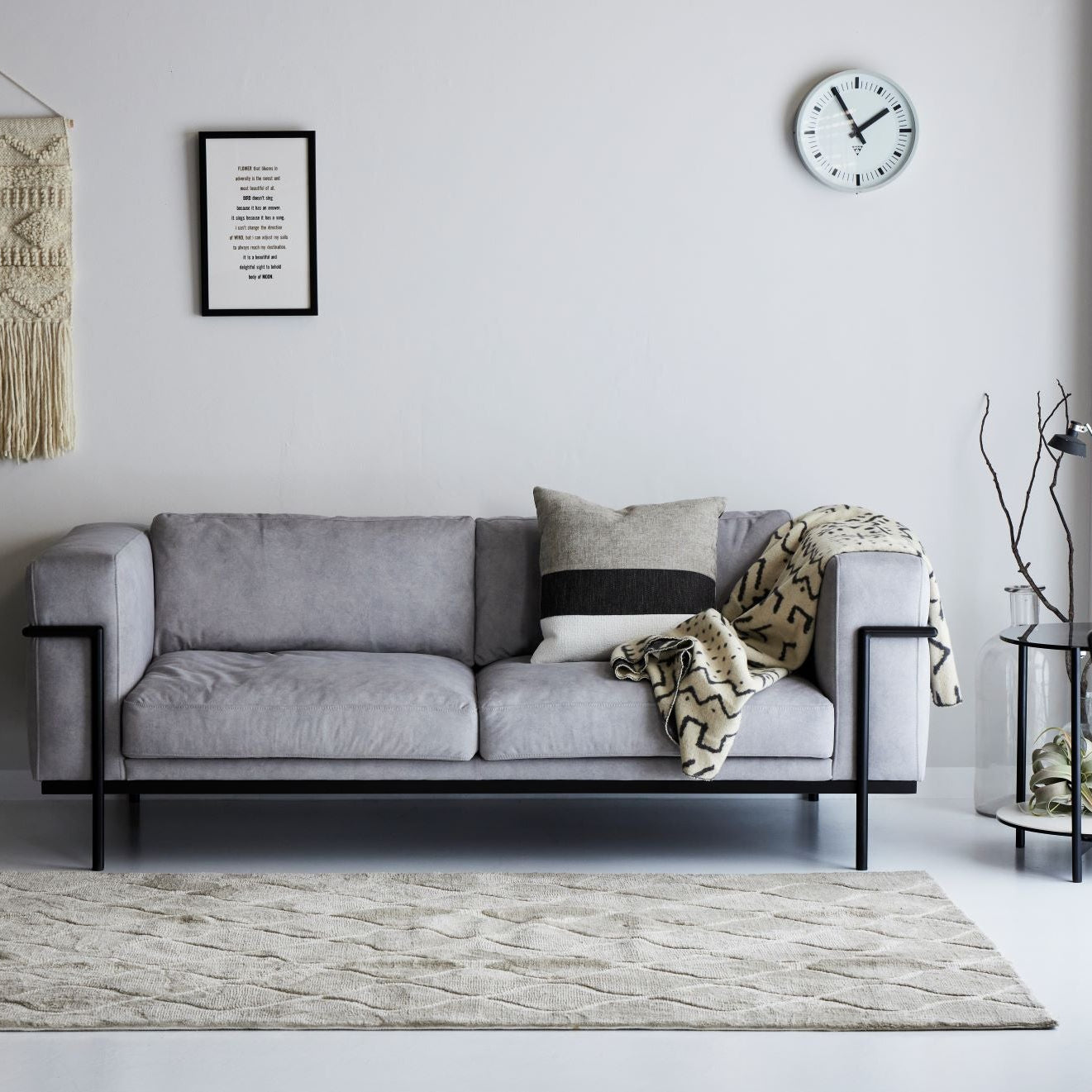 モダン ソファ ３人掛け グレー