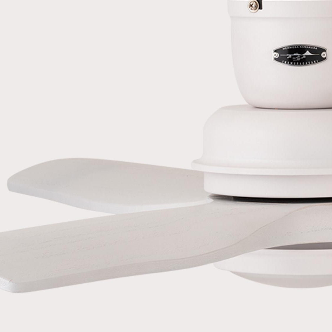 シーリングファン ウッド アイアン カフェ ホワイト