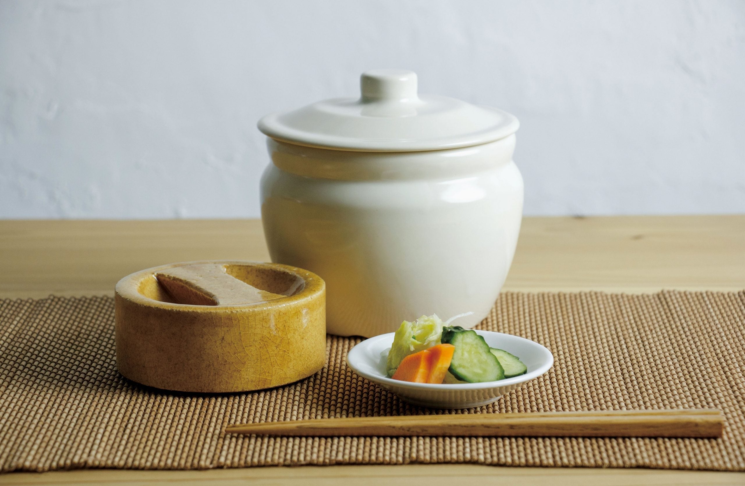 アフガンジェイド　蓋付き壺　630g 天然石の壺 浅漬けの壺｜かもしか道具店