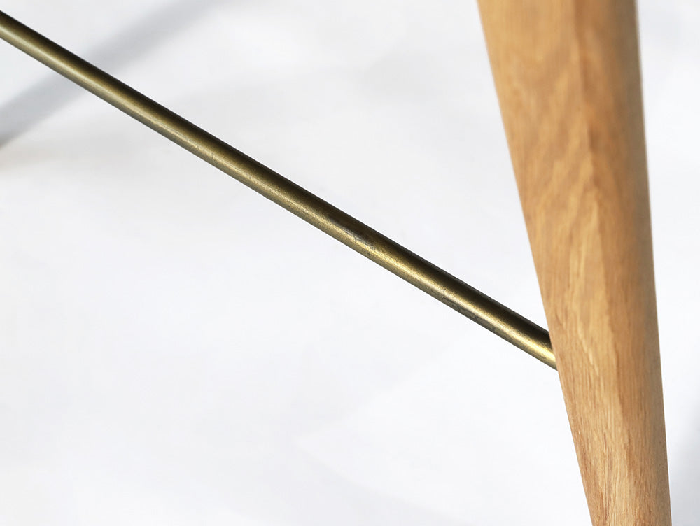 danis short arm chair wood x brass NT