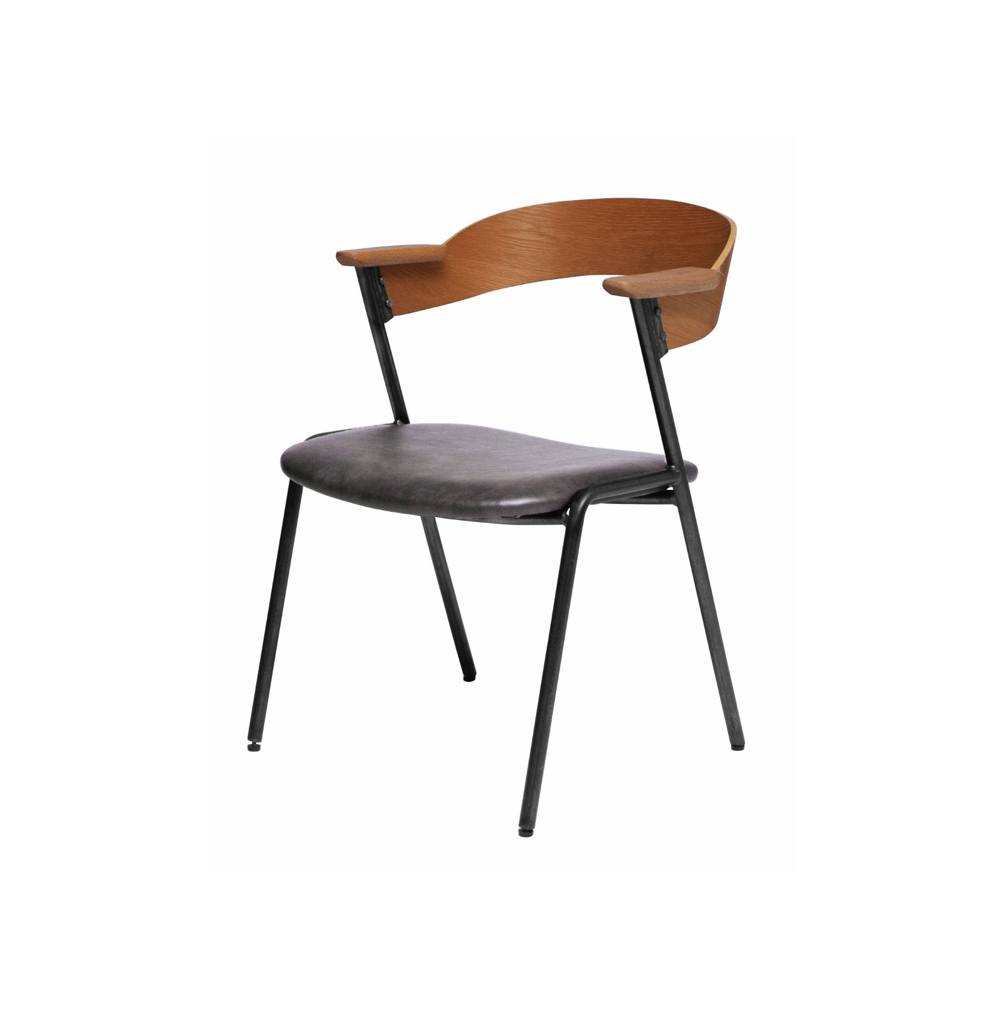 danis short arm chair BR/PU