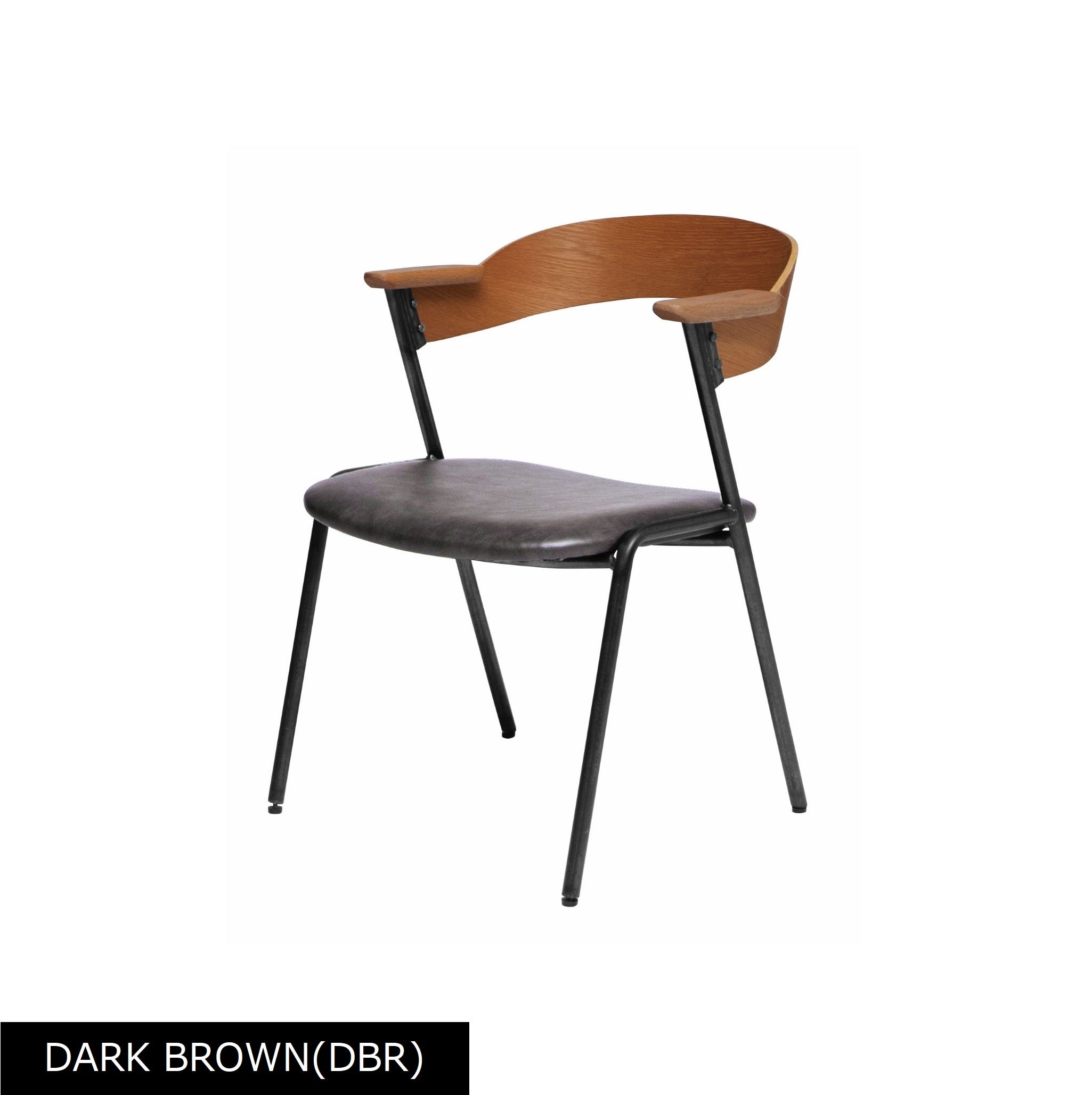 danis short arm chair BR/PU