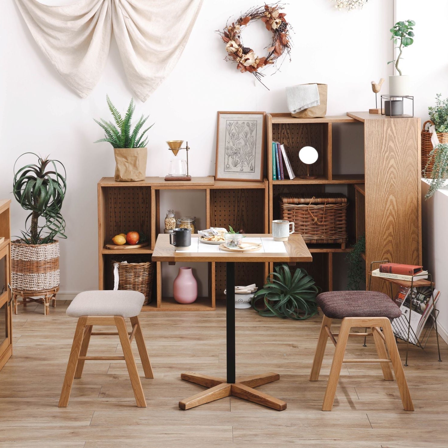 北欧 カフェテーブル タイル ナチュラル