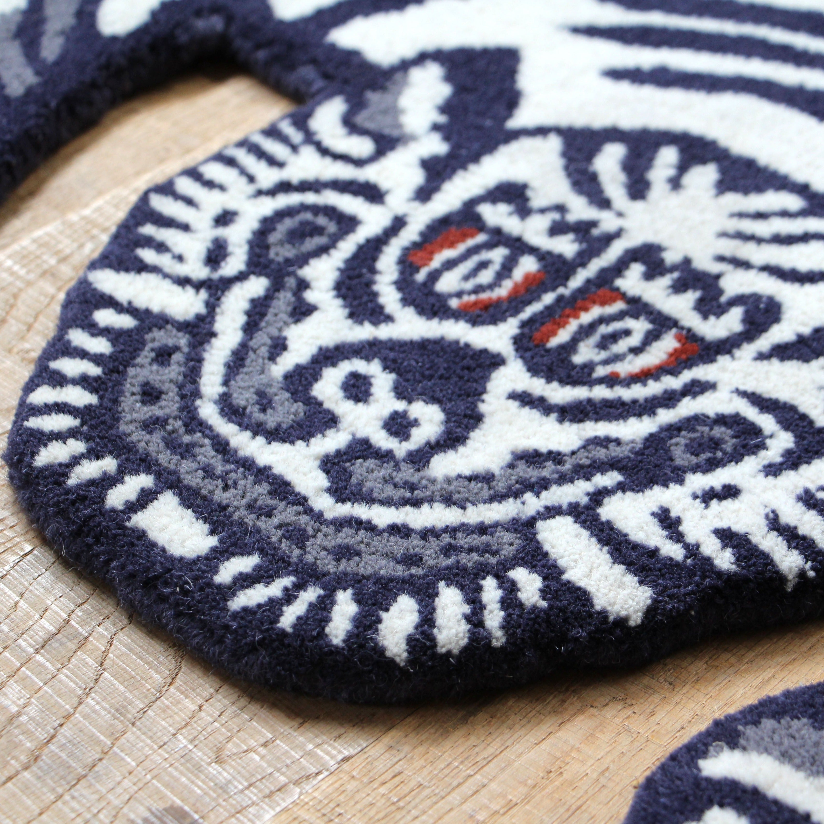 Tibetan White Tiger Rug